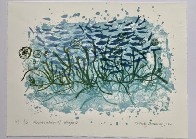 Appreciation of Seagrass, screenprint, Limited Edition of 8, 2023, 38 x 28cm AVAILABLE £125 framed